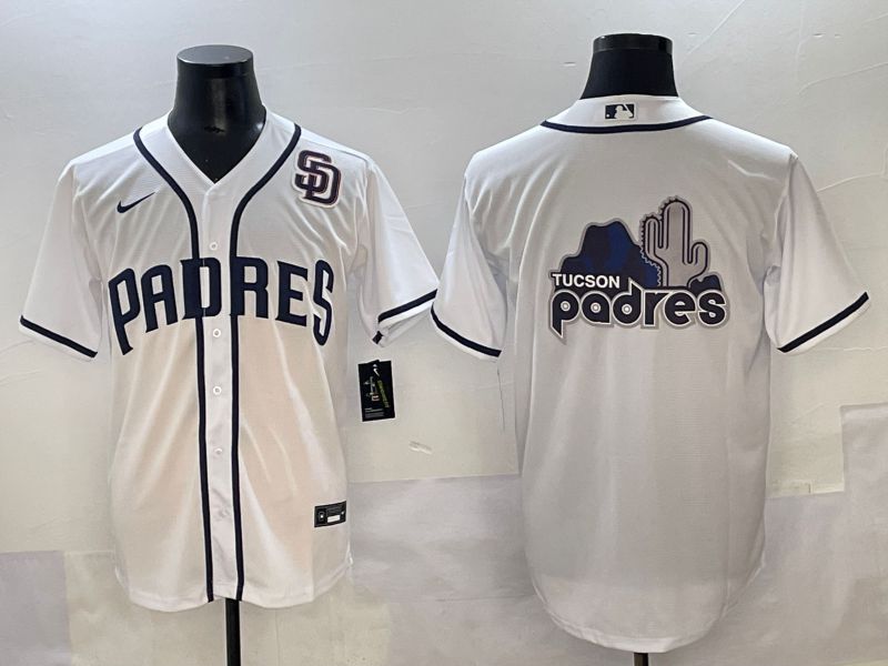Men 2025 San Diego Padres Blank White Game Nike MLB Jersey style 11->san diego padres->MLB Jersey